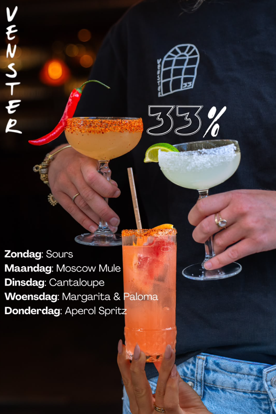 Venster 33% Cocktail Dagen